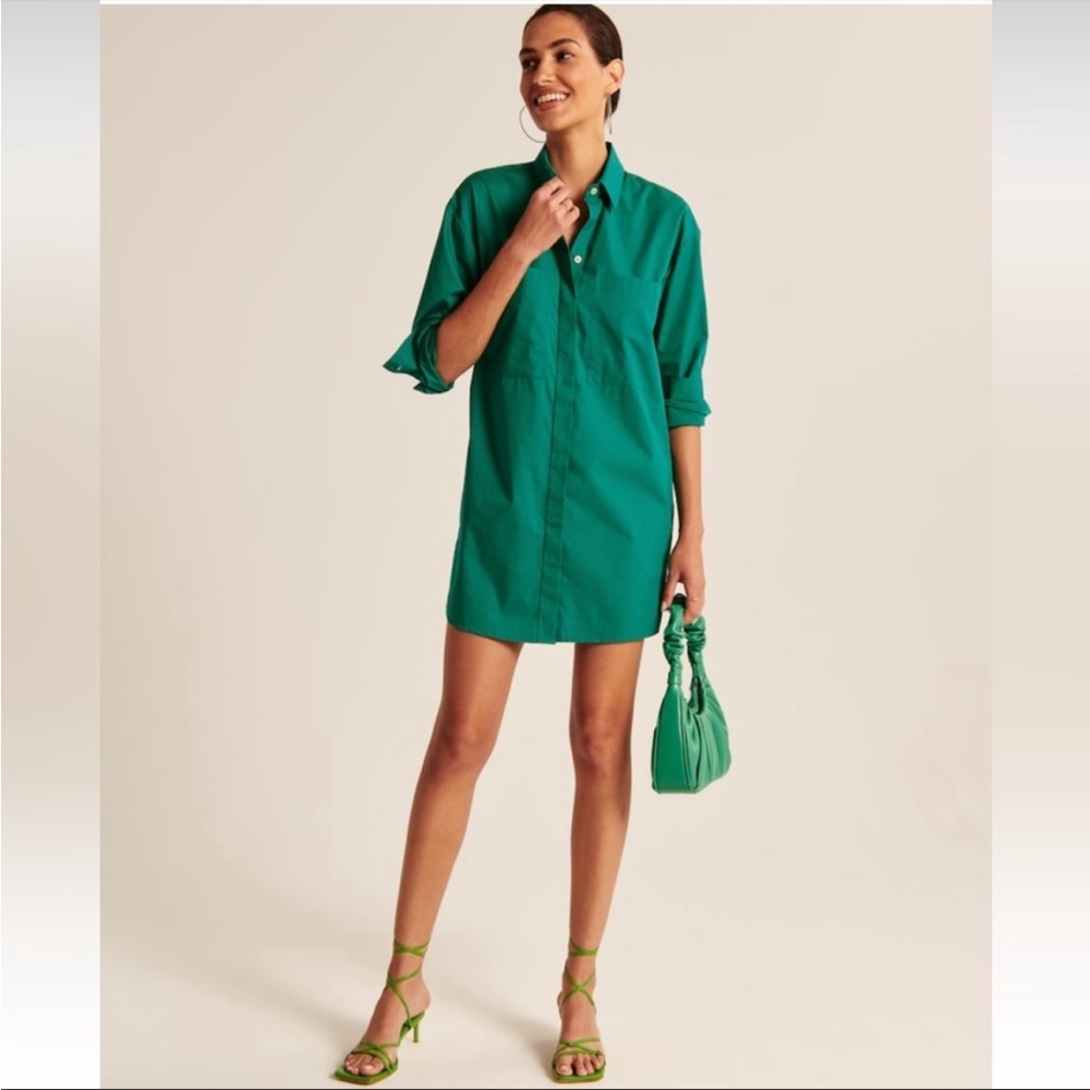 Poplin shirt dress